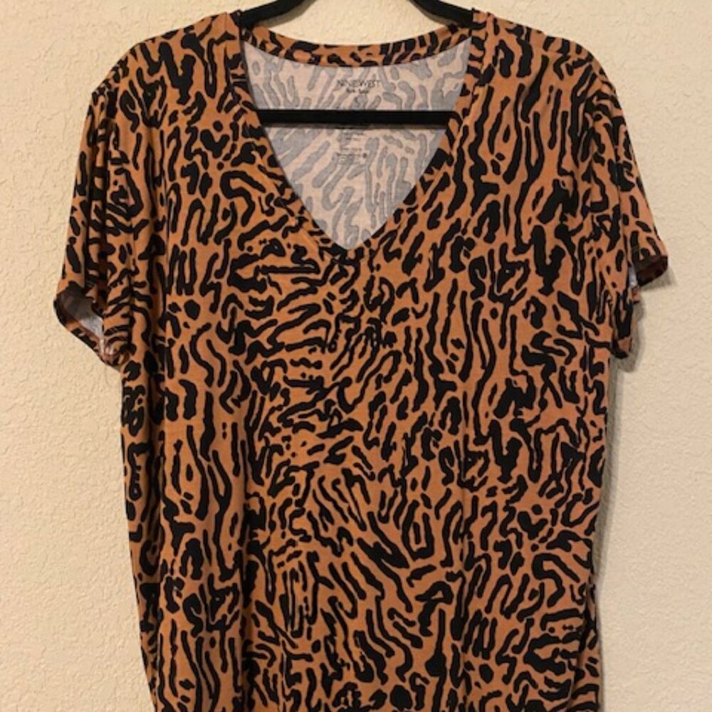 Animal Print  Jersey Top